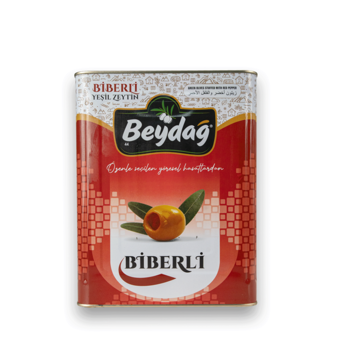 BEYDAĞ BİBERLİ YEŞİL ZEYTİN 101-140 10KG