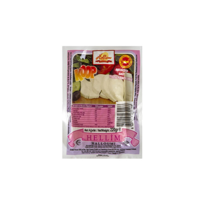 KOOP 220 GR HELLİM PEYNİRİ PEMBE AZ TUZLU*14