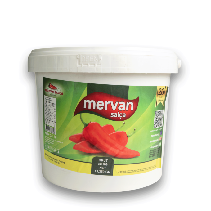 MERVAN HATAY SALÇASI ACI BİBER 19KG